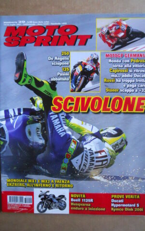 MOTOSPRINT n°29  2007       [Q19]  TEST DUCATI HYPERMOTARD S BUELL 1125 R