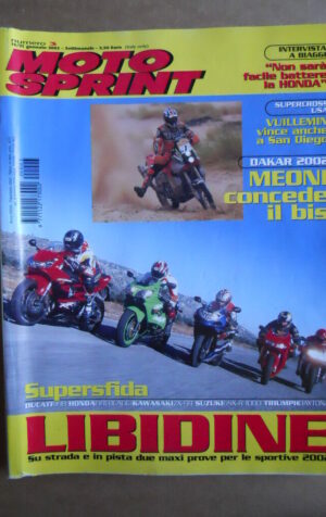MOTOSPRINT n°3  2002   [Q29] SFIDA DUCATI 998 KAWASAKI ZH-9R TRIUMPH DAYTONA
