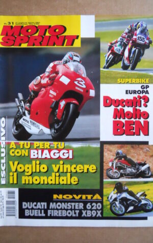 MOTOSPRINT n°31  2001    [Q22] DUCATI MONSTER 620 BUELL FIREBOLT XB9X