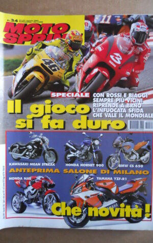 MOTOSPRINT n°34  2001       [Q23]  TEST NOVITA' KAWASAKI ER-5 W 650