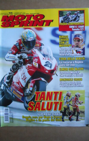 MOTOSPRINT n°36  2006     [Q30]  TEST BMW K 1200R E YAMAHA FZ1