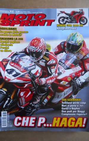 MOTOSPRINT n°37  2007       [Q19] HONDA CBR 1000 RR  TEST MOTO GUZZI MGS01 CORSA