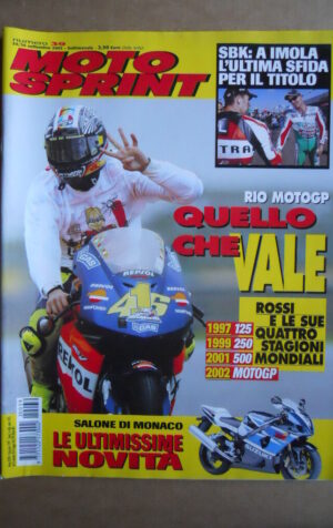 MOTOSPRINT n°39  2002   [Q29] SALONE DI MONACO SUZUKI GSX-R 1000