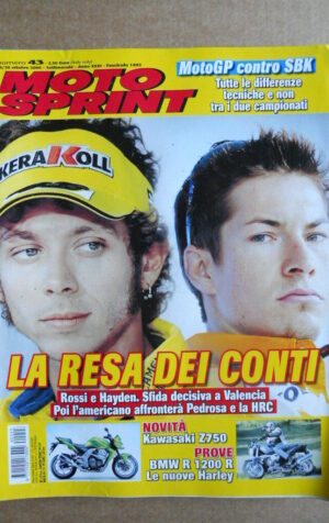 MOTOSPRINT n°43  2006     [Q30]  TEST KAWASAKI Z750 BMW R 1200 R NUOVE HARLEY
