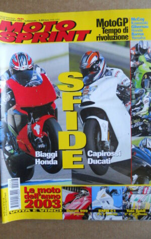 MOTOSPRINT n°46  2002     [Q30] TEST APRILIA SCARABEO GT 200 DUCATI MONSTER 1000