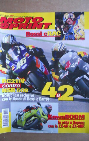 MOTOSPRINT n°47  2002     [Q30]  TEST ESCLUSIVO HONDA RC 211V CONTRO NSR 500