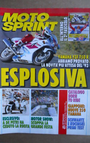 MOTOSPRINT n°49  1992     [Q21] YAMAHA YZF 750 R CON INSERTO MOTOMONDIALE
