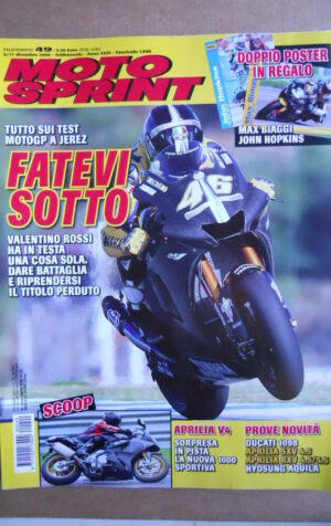 MOTOSPRINT n°49  2006     [Q30] DOPPIO POSTER MAX BIAGGI JOHN HOPKINS