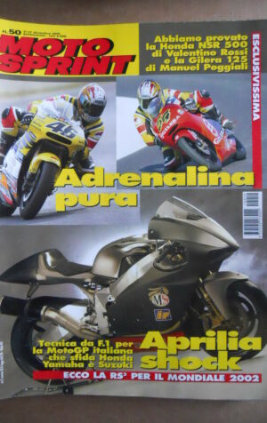 MOTOSPRINT n°50  2001       [Q23] TEST APRILIA HONDA NSR 500