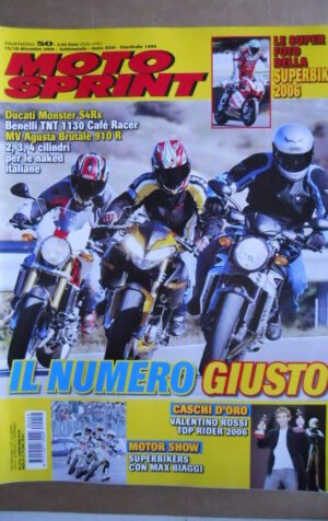 MOTOSPRINT n°50  2006     [Q30] DUCATI MONSTER S4RS BENELLI TNT 1130 MV BRUTALE