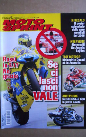 MOTOSPRINT n°6  2006     [Q30] ANTEPRIMA SUZUKI GSX-R 600
