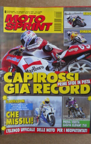 MOTOSPRINT n°8  1994       [Q18] TEST CAGIVA ELEFANT 750