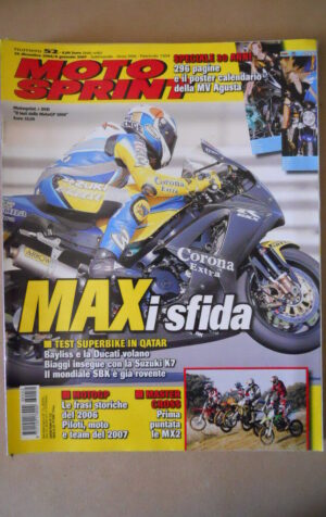 MOTOSPRINT n°52 2006 CON POSTER CALENDARIO MV AGUSTA 2007 [MS8]
