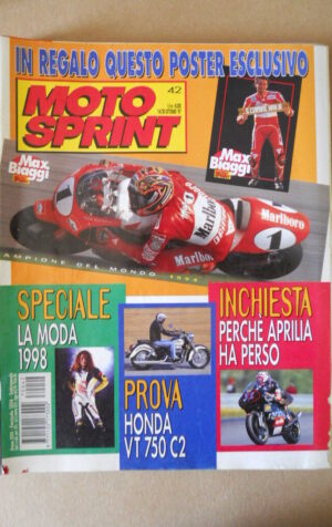 MOTOSPRINT n°42 1997 CON POSTER MAX BIAGGI  [MS8]