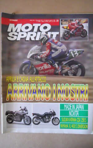 MOTOSPRINT n°31 1991 SUZUKI KARANA GSX 250S YAMAHA XJ 400S  [MS7]