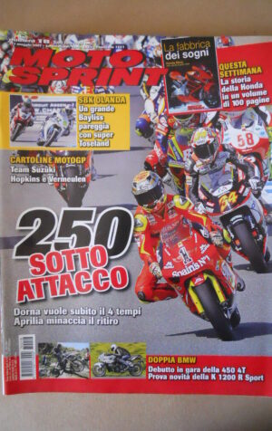 MOTOSPRINT n°18 2007 CON CARTOLINE HOPKINS & VERMEULEN [MS8]