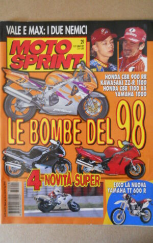 MOTOSPRINT n°29 1997  TEST  HONDA CB 900 RR KAWASAKI ZZ-R 1100 [MS8]