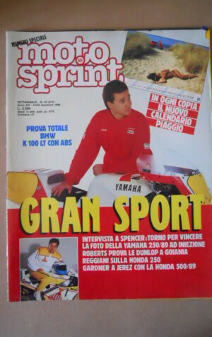 MOTOSPRINT n°50 1988 FREDDIE SPENCER TEST BMW K100 LT  [MS7]