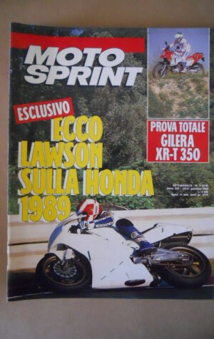 MOTOSPRINT n°4 1989  TEST  GILERA XR-T 350  [MS8]