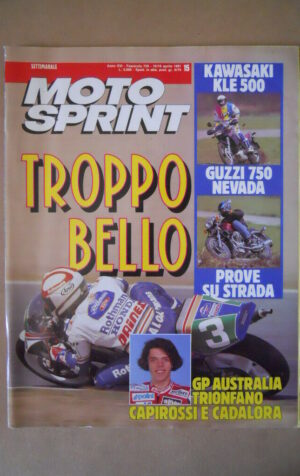 MOTOSPRINT n°15 1991 KAWASAKI KLE 500 GUZZI 750 NEVADA  [MS9]