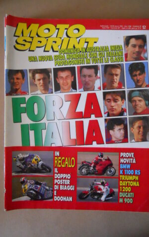 MOTOSPRINT n°12 1993 CON DOPPIO POSTER BIAGGI E DOOHAN [MS9]