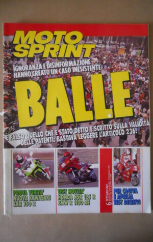MOTOSPRINT n°6 1993  TEST  KAWASAKI ZXR 750 R  [MS9]