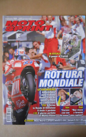 MOTOSPRINT n°36 2007 CON MAXI POSTER TONY CAIROLI [MS8]