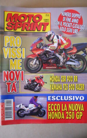 MOTOSPRINT n°52 1997  TEST  HONDA CBR 900 RR YAMAHA FZS 600 FAZER [MS8]