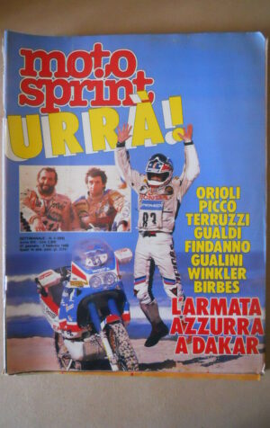 MOTOSPRINT n°4 1988 PARIS DAKAR ORIOLI  [MS7]