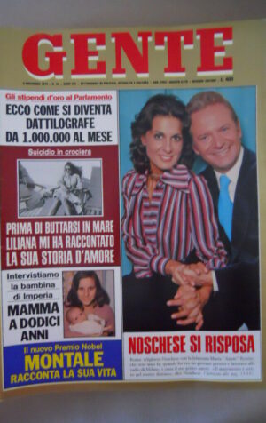 GENTE n°44 1975 Alighiero Noschese Montale racconta la sua vita Cardinale [G771]