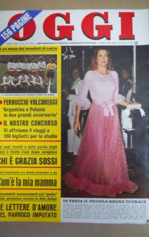 OGGI n°21 1974 Nazionale Argentina e Polonia Foto - Grace Kelly  [G775]