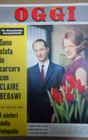 OGGI 8 1965 Principi Irene e Carlos di Borbone Claire Bebawi Mina MAzzini [C54A]