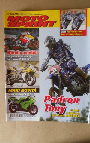 MOTOSPRINT n°36 2005 Yamaha R1 Kawasaki ZX-10R Husqvarna TC 450 [MS15]