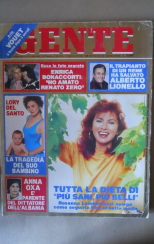 GENTE 13 1991 Renato Zero Lory Del Santo Bonaccorti Anna Oxa Loren Lionello [M26