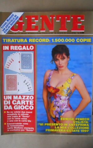 GENTE n°32 1990 Edwige Fenech Soraya Madonna Mike Bongiorno Farah Diba [M24-1]