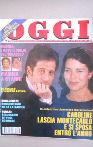 OGGI n°33 1992 Carolina di Monaco Funari Frizzi Dalla Chiesa Bonaccorti [LOTM-1]