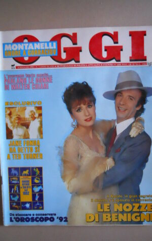 OGGI n°3 1992 Roberto Benigni Nicoletta Braschi Jane Fonda Edwige Fenech [G798]