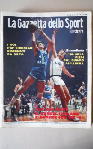 Gazzetta Sport Illustrata 15 1978 Girgi Geas Gabetti grande Basket Italiano[G52C