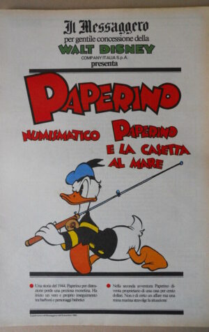 PAPERINO NUMISMATICO / PAPERINO CASETTA AL MARE Suppl. Messaggero 1990   [H055]