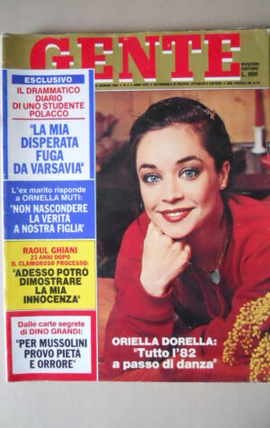 GENTE n°3 1982 Oriella Dorella Raoul Ghiani Dino Grandi Ornella Muti [D12]