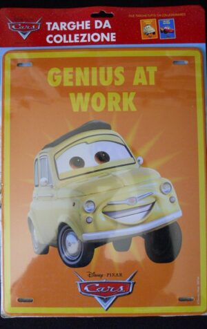 Targa in metallo License Plate Metal CARS Luigi Fiat 500 Pixar Disney 35x25 cm
