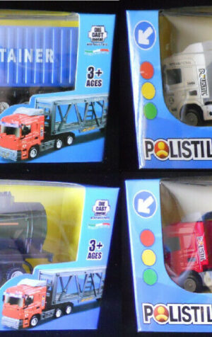 Lotto n°4 modelli nuovi Tir AutoTreno Camion modellino Die Cast 1:72 Polistil