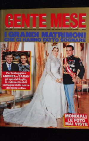 GENTE MESE 7 1986 I grandi Matrimoni Reali Ranieri Kelly Paola Belgio [SC62]