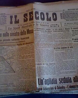 Il Secolo 8/3/1916 Attacco tedesco a sinistra dell MOSA