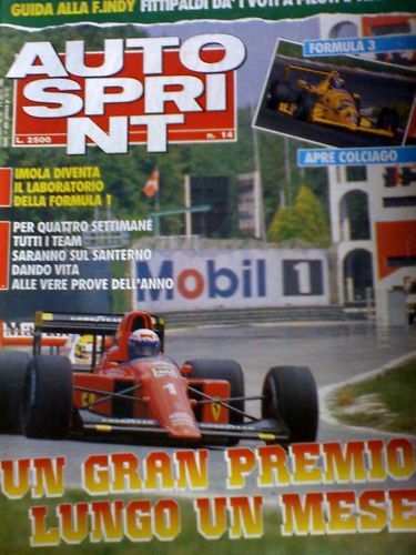 Autosprint 14 1990 Imola diventa laboratorio F. 1
