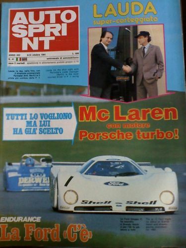 Autosprint 41 1981 Mc Laren con motore Porsche Turbo