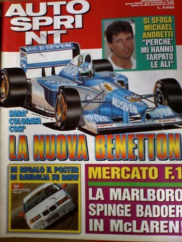 Autosprint 44 1993 poster di Ravaglia su BMW 318i