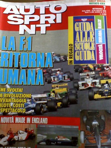 Autosprint 7 1993 Il personaggio Mika Hakkinen