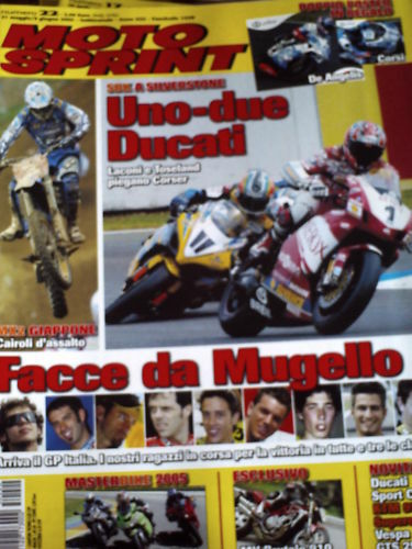 Motosprint 22 2005 Doppio poster De Angelis Corsi
