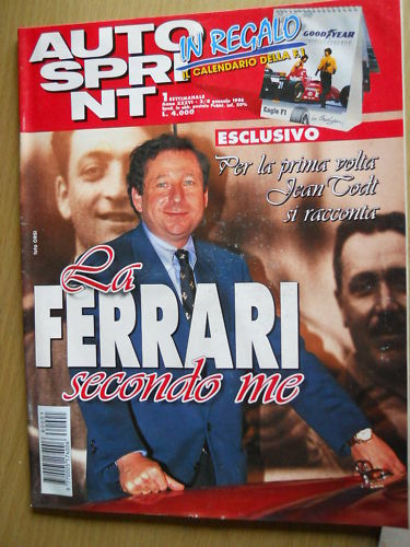 Autosprint 1 1996 Jos Verstappen - Jean Todt Ferrari